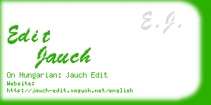 edit jauch business card